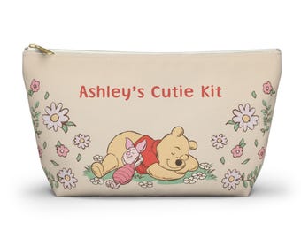 Floral Sleeping Bear Accessory Pouch