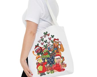 Muppets Christmas Tote Bag | Disney Muppets Holiday Tote | Christmas Gift Bag | Muppets Fans Gift | Funny Christmas Tote