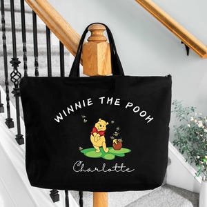 Winnie The Pooh Tote Bag, Pooh and Friends Tote, Retro Disney Bag, Birthday Party Bag, Disney Tote Bag, Pooh Lover Gift Bag,Gift Bag for Kid