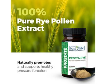 Prosta-Rye - Natural Prostate Supplement for Men Experiencing an Enlarged Prostate, Frequent Urination, Overactive Bladder