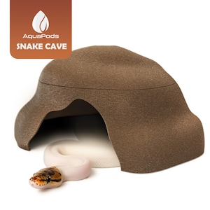 Snake Cave Reptile Hide – Natural Terrarium Shelter for Snakes, Lizards & Reptiles | Reptile Habitat Accessory