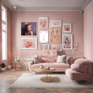 arredamento della camera coquette, arte della parete coquette, estetica coquette, arredamento della camera coquette, poster vintage con fiocco rosa, arte murale fatta a mano, arredamento della camera