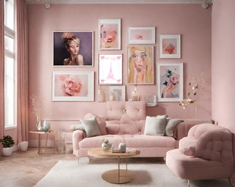coquette room decor, coquette wall art, Coquette Aesthetic, Coquette Room Decor, Vintage Pink Bow Poster, Handmade wall art, Room Decor