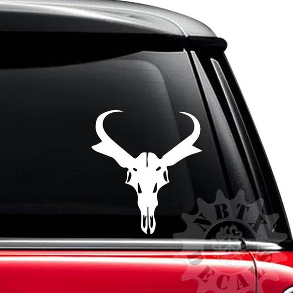 Antelope Skull Antler Hunting Hunter  Custom Vinyl Sticker Decal For Car Truck Motorcycle Bumper Window Mug Laptop Tablet Room Wall Decor