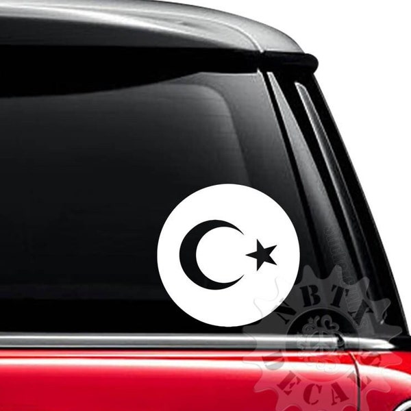 Turkish Flag Turkey Moon Star Country Custom Vinyl Sticker Decal For Car Truck Motorcycle Bumper Window Mug Laptop Tablet Room Wall Decor