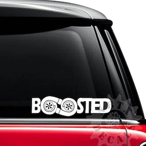 Boosted Twin Turbo Engine JDM Japanese Motorsports Custom Vinyl Sticker ...