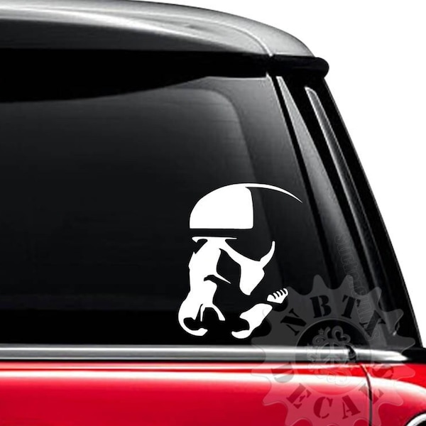 Stormtrooper Mask Helmet Foot Soldier Custom Vinyl Sticker Decal For Car Truck Motorcycle Bumper Window Mug Laptop Tablet Room Wall Decor