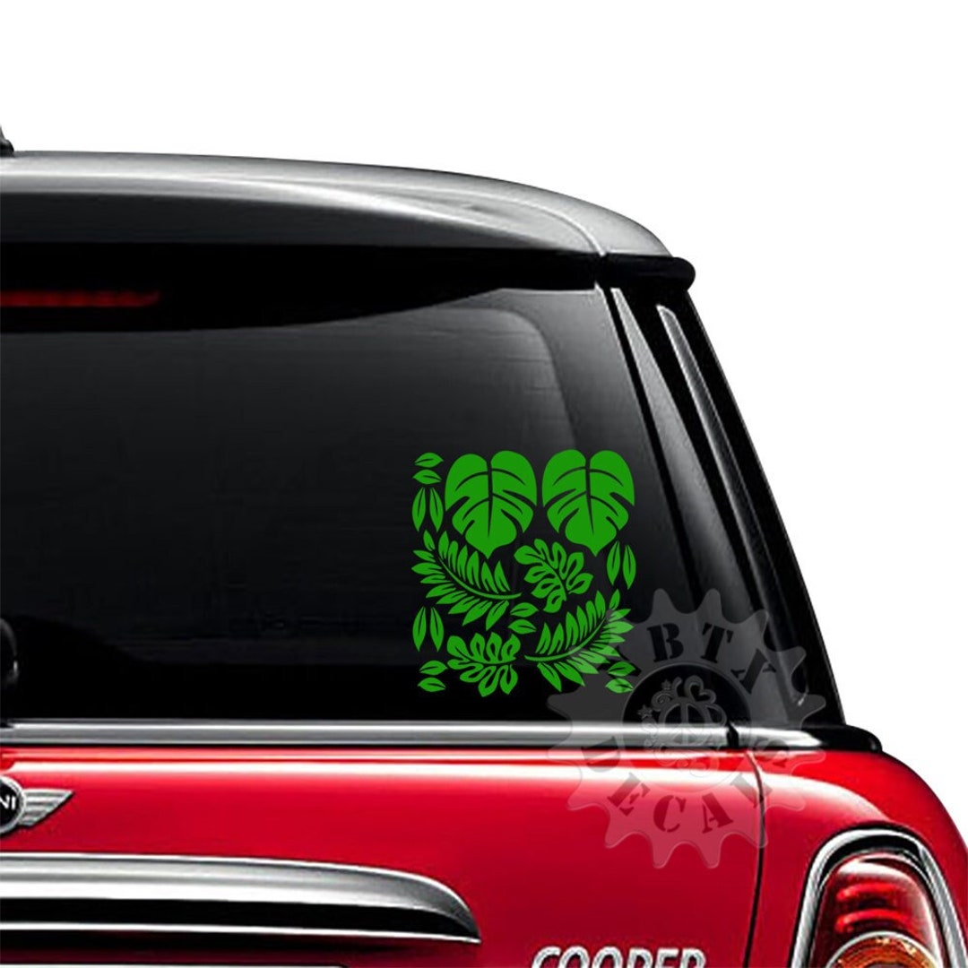Tropical Leaves Plant Asia Forest Custom Vinyl Sticker Decal for Car ...