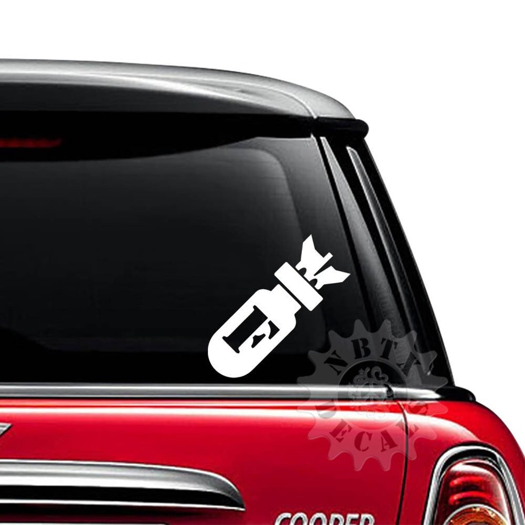 Bomb Droppind Decal Dropping F-bomb Nuke JDM Japanese Motorsports Custom Vinyl Sticker ...