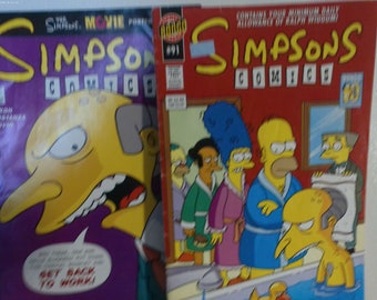 Sammler Andenken 2 Pak Simpsons Comic Bücher
