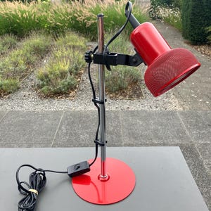 Red vintage desk lamp