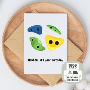 Biglietto stampabile Biglietto a tema arrampicata su roccia, biglietto di compleanno Bouldering, regalo di corda superiore per gli atleti, biglietto di auguri per scalatore, scherzo di arrampicata al piombo