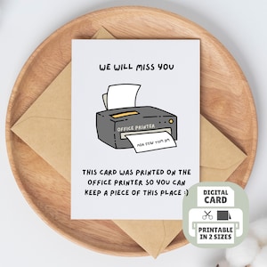Carte imprimable pour collègue ou patron, idée cadeau amusante pour le bureau, carte de retraite, carte de voeux pour collègue, cadeau RH, enseignant