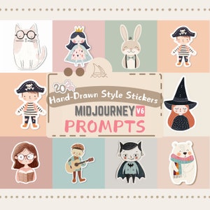 Midjourney v6 Prompts for Stickers Cute Pastel Midjourney Prompt for Stickers Prompt Midjourney Prompt Cute Sticker AI Prompt Customizable