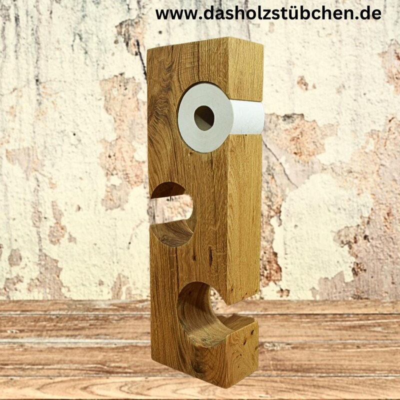 Toilettenpapierhalter Aus Holz – Wandmontiert, Platzsparend Für Bad & Küche