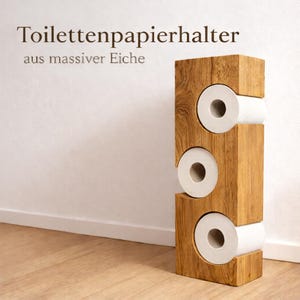 Toilettenpapierhalter Stehend Bambus Mit Ablage - Freistehender  Klopapierhalter Holz