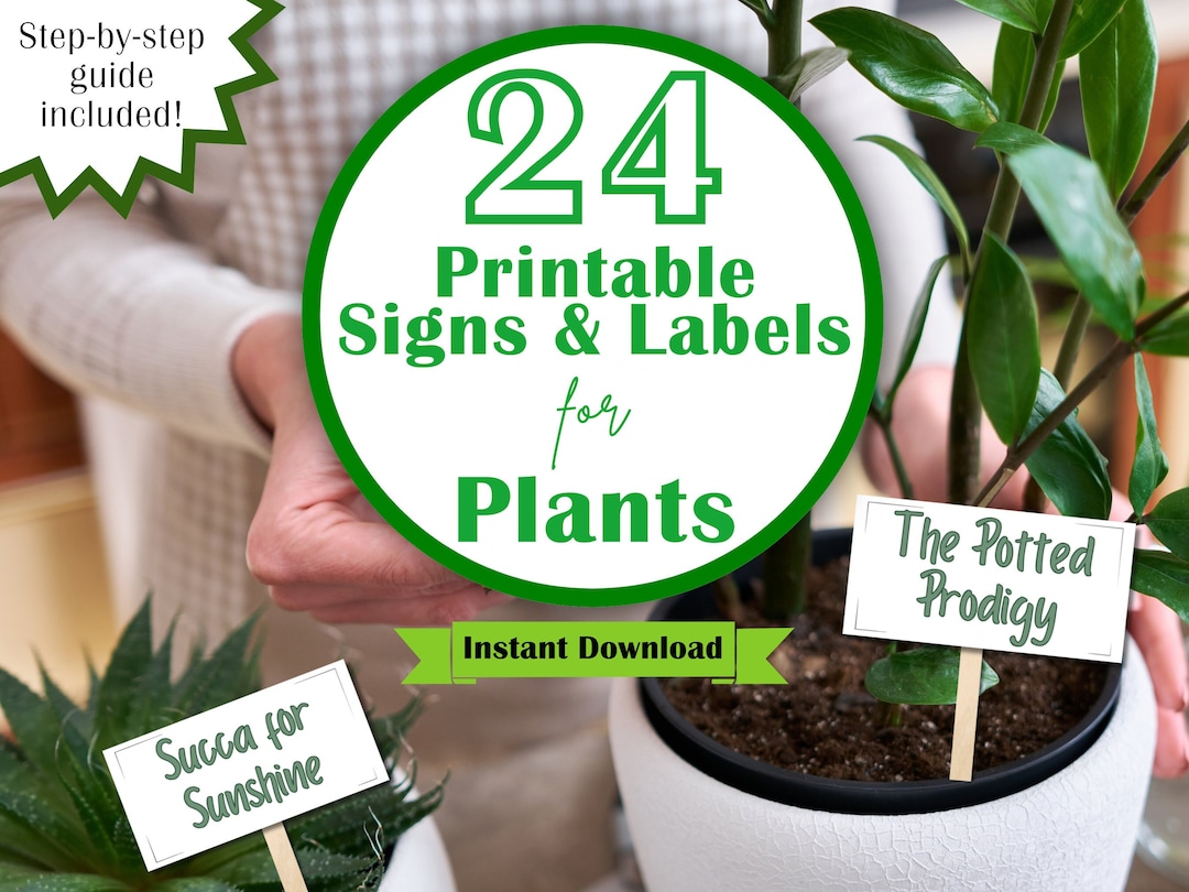 24 DIY Printable Funny Plant Signs and Plant Labels for Plant Lover