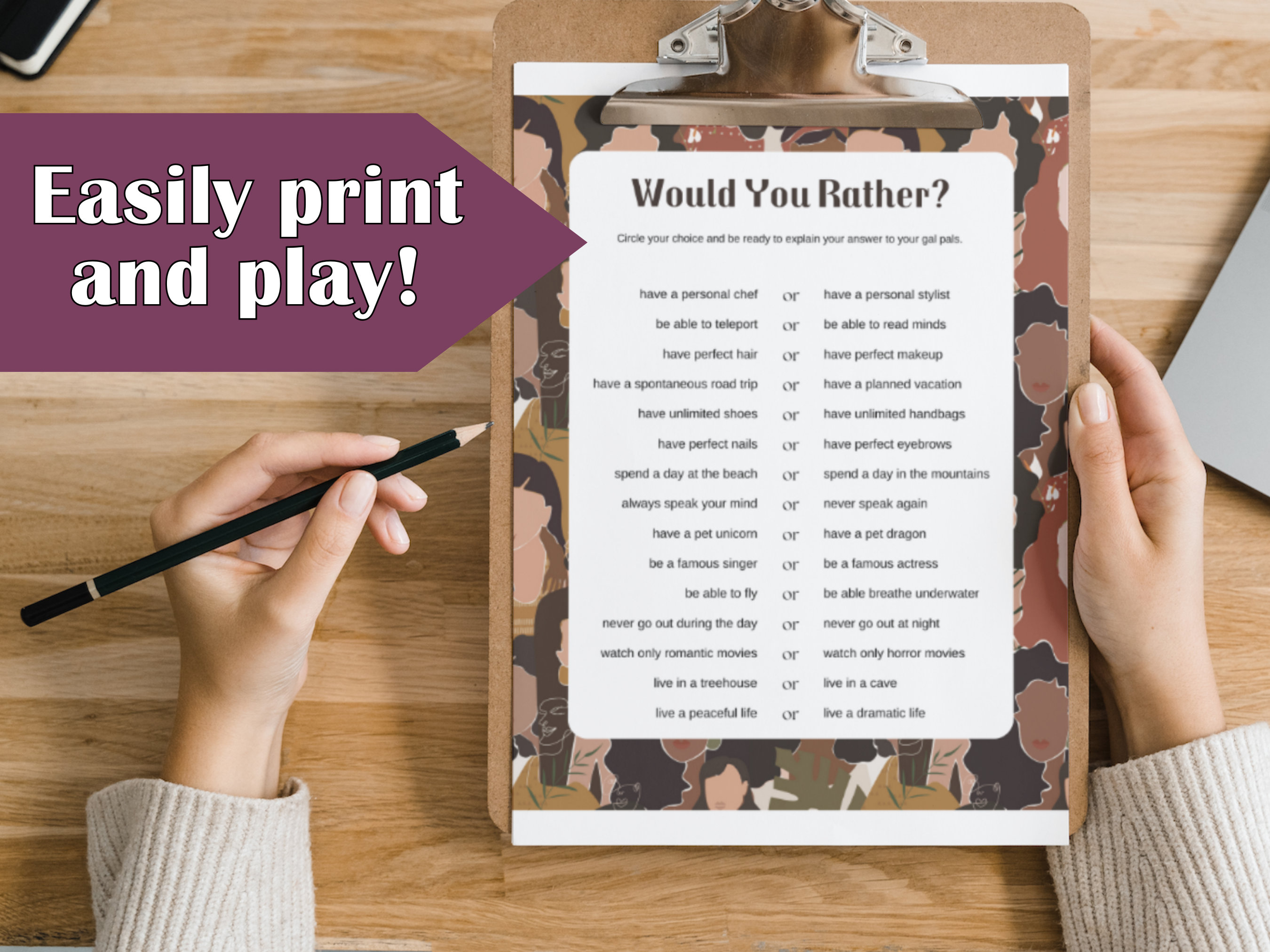 Party Games for Women 5 Printable Games for Women Fun Games for Adults