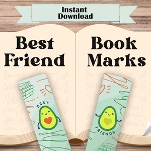 DIY bookmarks for best friend gifts | Bookish bestie gift bookmark printable | Gift for best friend | Bookmarks handmade friendship gifts
