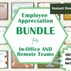 Employee Appreciation Gifts BUNDLE for Employee Appreciation Day Ideas for Hybrid Teams | Instant Download Printable Gifts for Employees