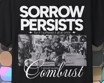 Sorrow Persists | Emo Shirts that go hard clothing emo gifts Minimalist Art Abstract Depression Anxiety Introvert Grief Sadness