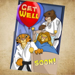 Martial Arts Get Well Soon Postcards