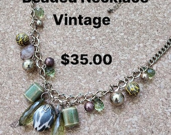 Vintage Boho Whimsical Beads Necklace