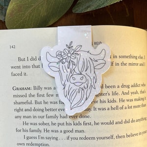 Highland Cow Magnetic Bookmark