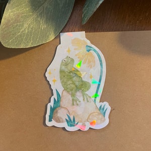 Frog & Flower Magnetic Bookmark