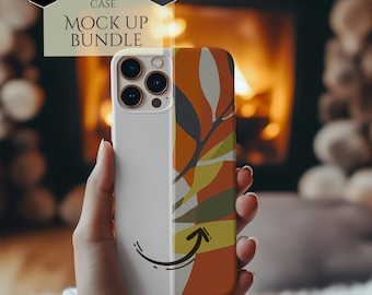 iPhone Hülle Mockup Bundle - Wohnkultur Mockups - 10 Mockup Designs - Personalisierbare Designs - Hauptdekor Mockups - Dekoration Mockups - Canva Vorlage