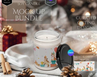 9 Oz Candle Mockup Bundle -20 Gift Design Mockups -Canva Drag and Drop Candle Template -Jar Mockup PNG -Digital Download Files -HQ Pack