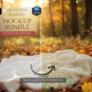 Samtdecke Mockup Bundle - Outdoor Decken Designs - 10 Mockup Designs - Personalisierbar Decke Dekor - Headpiece Decke Mockup - Canva Vorlage