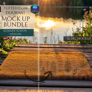 Doormat Mockup Bundle -Summer Season Mockups -10 Mockup Designs -Customizable Summer Decor -HQ Mockups -Decoration Mockups -Canva Template
