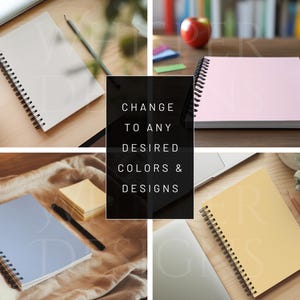 Spiral Notebook Mockup Bundle -home Decor Mockups -10 Mockup Designs ...