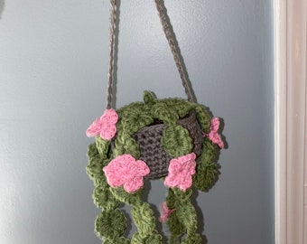 Hanging Crochet Flower Plant