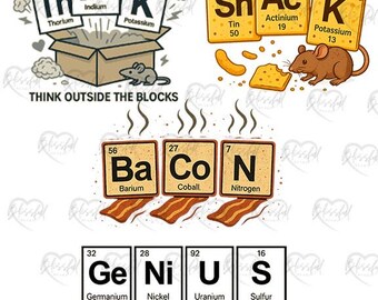 Nerdy Element Design Bundle – Periodic Table Word Art for Science Lovers!