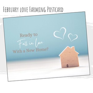 Cartão postal de fevereiro sobre amor pela agricultura