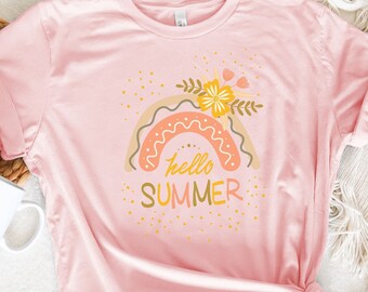 Summer Vibes Collection - Hello Summer T-Shirt - Summer T Shirt