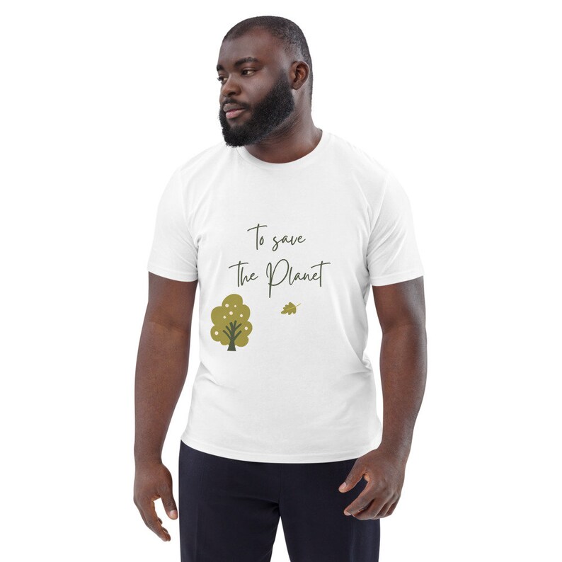 To Save the Planet T.Shirt in cotone organico unisex immagine 6