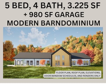 5 Bedroom 4 Bathroom Barndominium Plans Modern Barndo Plans Farmhouse Barndominium Floor Plans Custom Barndominium Plans 5 Bed House Plan