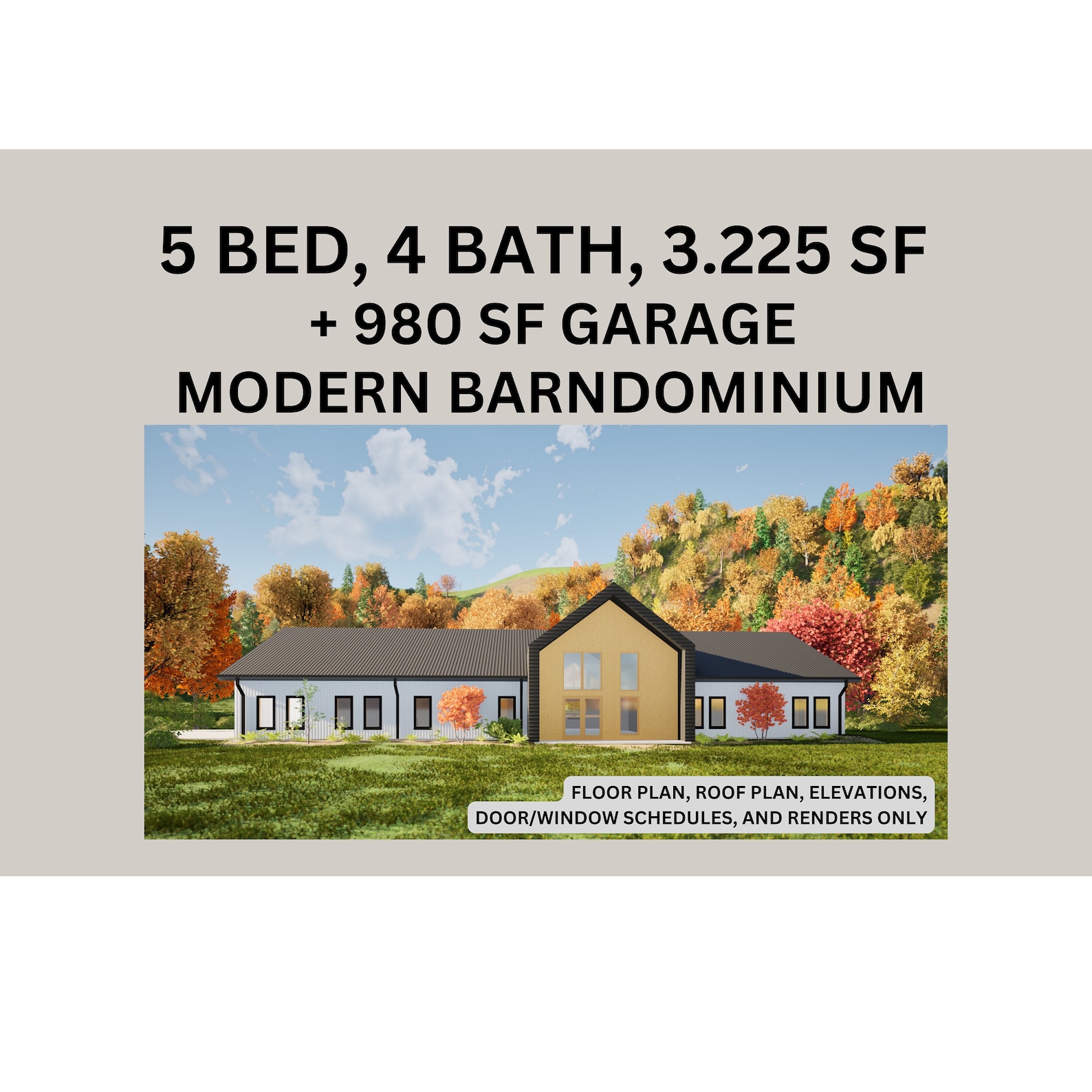 5 Bedroom 4 Bathroom Barndominium Plans Modern Barndo Plans Farmhouse ...