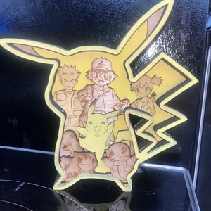Pokemon Pikachu Holz 3D Lasergravierte Super Sammler