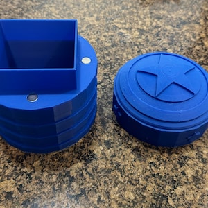 File STL 3D della scatola del comandante MTG di Capitan America