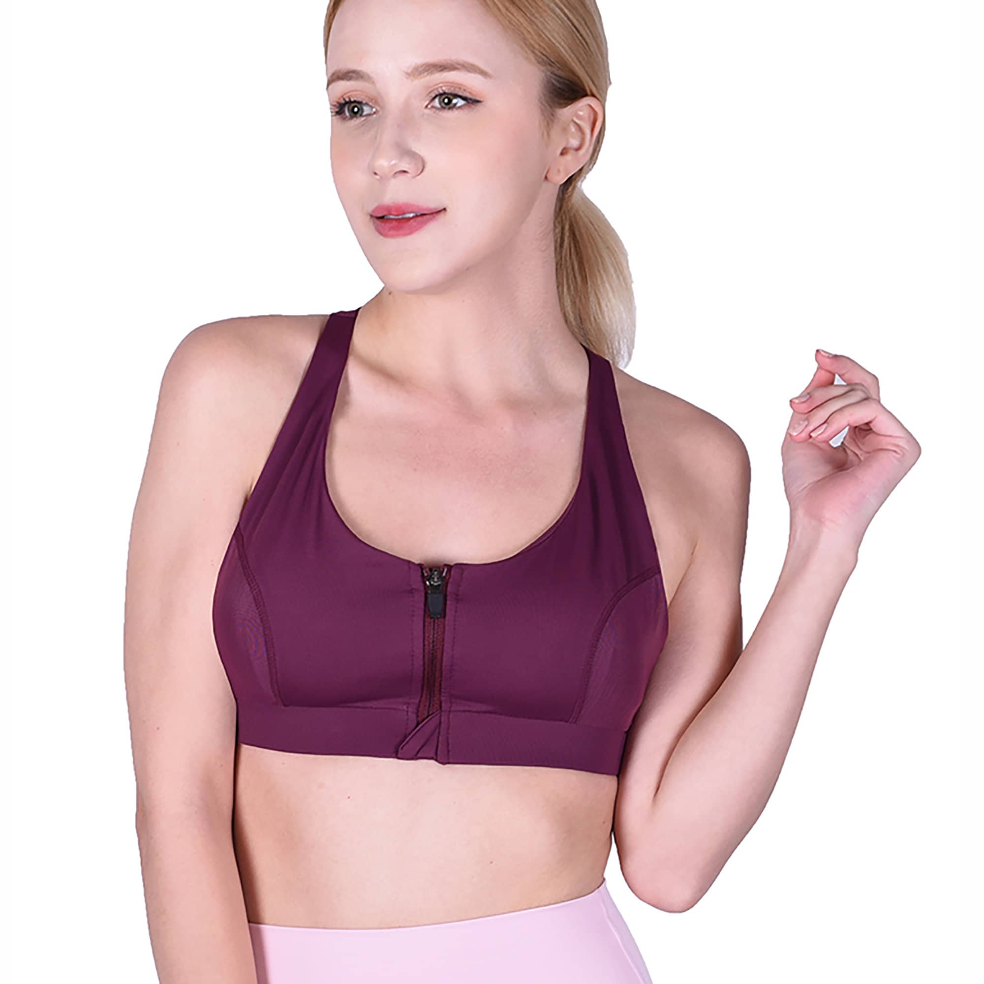 Zip Front Sports Bra -  Canada