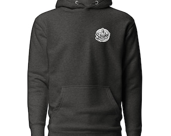 Basics Collection | Charcoal Gray Strike Hot Hoodie | Charcoal Gray Hoodie | Unisex Hoodie | Street Wear | White Logo | Dark Gray Hoodie