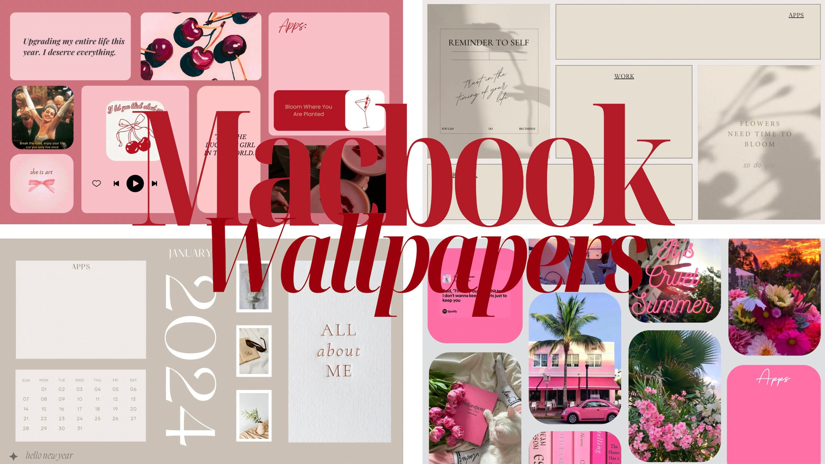 Pair of Aesthetic MacBook Wallpapers - Etsy