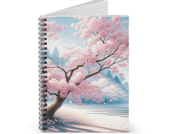 Cherry Blossom Tree Spiral Notebook - Ruled Line
