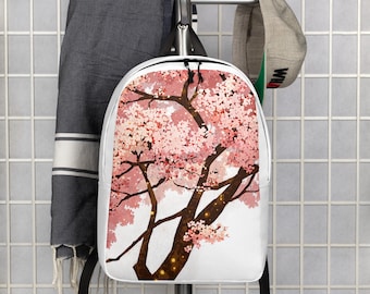 Minimalistischer Rucksack mit Sakura-Thema