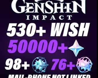 EU | 50000+ primogems / 530+ wishes total | Wishes Reroll Genshin Impact