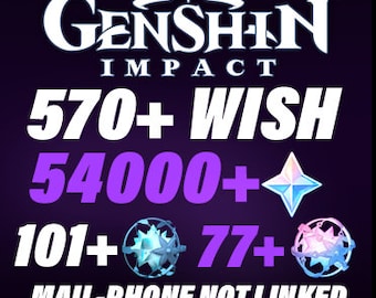 EU | 54000+ primogems / 570+ wishes total | Wishes Reroll Genshin Impact